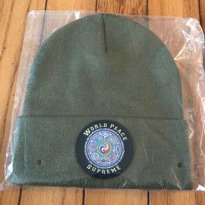 Supreme world peace beanie